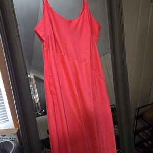A New Day Bold Coral Sleeveless Dress